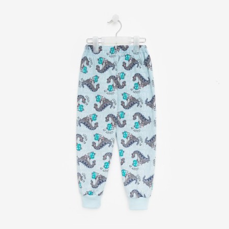 Pajamas for a boy, blue color, height 128 cm-8