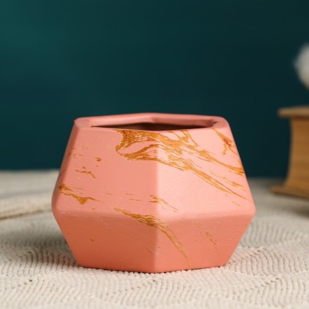Pot "Romb" 10*10*6, pink-1