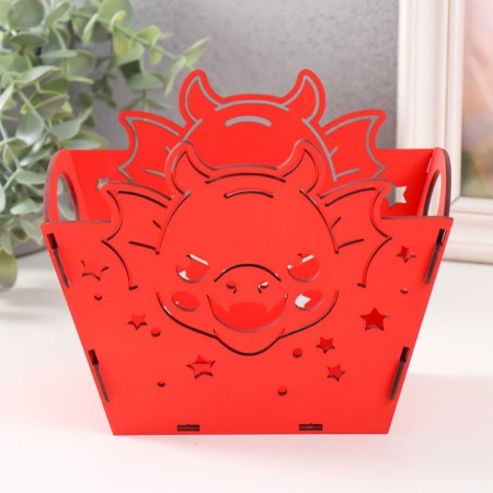 Basket-chip "Dragon Muzzle" red 18x12x14.5 cm (set of 5 parts)-1