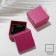 Gift box for earrings/ring "embossing", 5 × 5, bright pink color