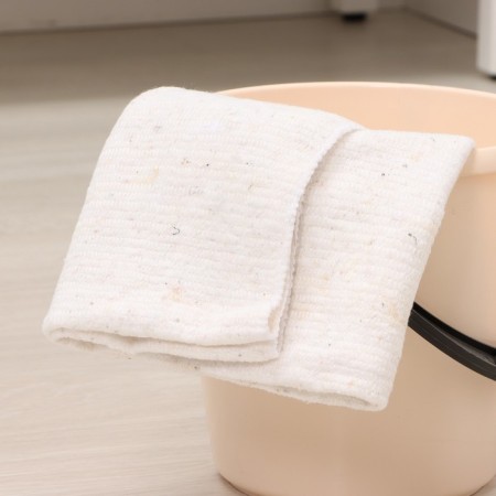 Napkin - rag of household shares, 80 × 100 cm, density 180 g/m, line 2.5 mm, with overlock, white-3