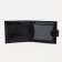 Male purse on a button, for bills, for cards, for coins, black color
