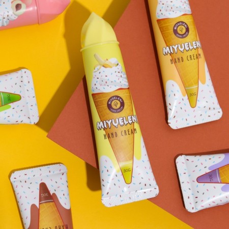 Hand cream "Banana with ice cream" moisturizing, 30 ml