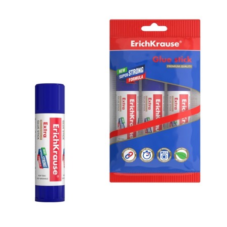 A set of pencil glue 3 pieces, Erichkrause Extra PVP, 21 g, reinforced