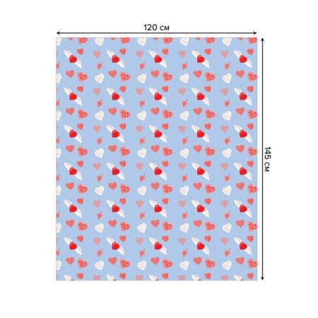 The tablecloth “Inspired Hearts”, rectangular, Saten, size 120x145 cm-1