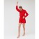 Women's pajamas (shirt, shorts) minku: Light Touch color red, rr 42
