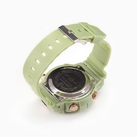 Watches electronic watches, silicone strap, green-5