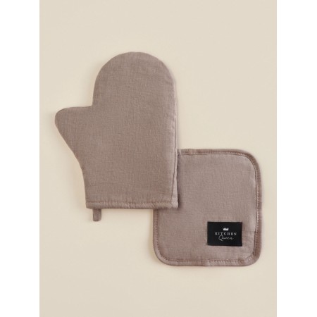 Set of kitchen. SL Home "Coniferous": mittens 20x28 cm, take 19x19 cm, flax 100%, 180 g/m2