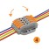 Terminal of QMS 222-424p Passing 4 poles, with an mounting platform (0.08-4 mm²), gray (25 pcs./Union) Rexan