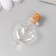 Decor for creativity Glass "Bottle - Heart with a traffic jam" 1x2.2x2.6 cm