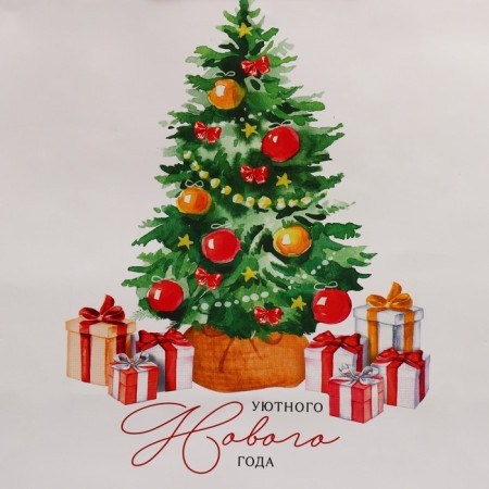 Package Gift New Year Laminated Square Happiness, 30 x 30 x 12 cm, new year-4