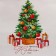 Package Gift New Year Laminated Square Happiness, 30 x 30 x 12 cm, new year