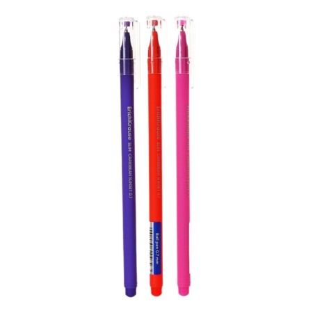 Ballic Handle Erichkrause Slim Stick "Caribbean Sunset", needle node 0.7 mm, blue, thin design Soft Touch, mix-1
