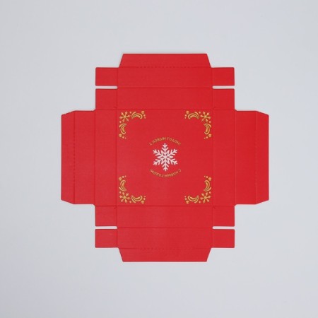 Folding box with 3D effect "Mail", 11 x 11 x 13 cm, New Year-10