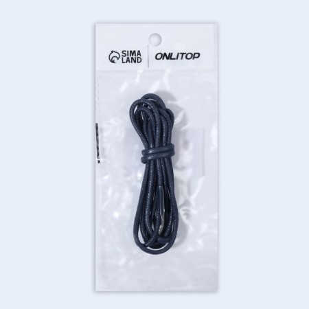 Shoes for shoes, steam, round, wax, d = 3 mm, 75 cm, dark blue color-4