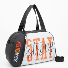 Sports bag, lightning department, external pocket, long belt, black color