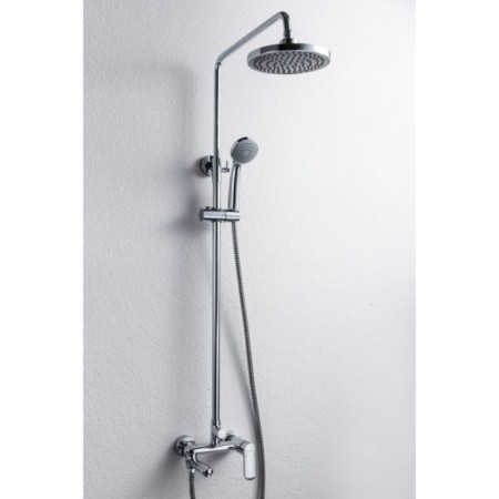 Bravat Opal R shower column with a bath mixer, swing pour (upper shower of round shape)