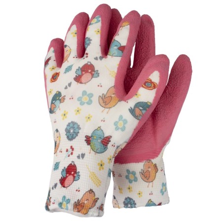 Garden gloves, polymer coating, "birds", Garden Show-2