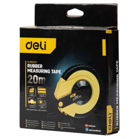 Deli DL9820ZY 98283 measured tape, shockproof case, 20 x 14.5 m-6