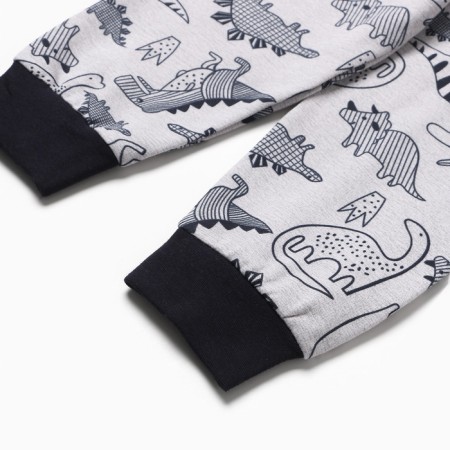Pajamas for a boy, color gray melange, height 98 cm-8