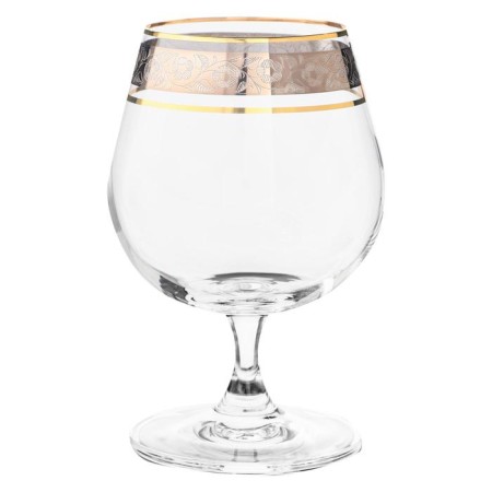 Set of glasses for brandy Sylvia, Panto Platinum decor, 400 ml X 6 pcs.