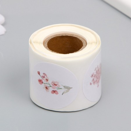 Stick Paper "Flowers. Abstraction" d = 3.8 cm 250 pcs in the roll-3