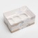 Capcake box, confectionery packaging with PVC lid, 6 cells "Flowers", March 8, 23 x 16 x 10 cm
