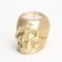 Candle "Skull" in a candlestick of gypsum with faces, 6x9x6.5cm, gold
