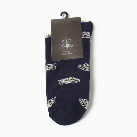 Male socks "tanks", blue color, size 29-2