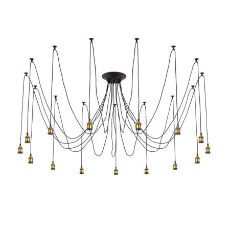 Chandelier "Edison" 15x75W E27 Black 26x26x18cm