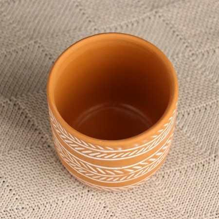 Kashpo "Patterns" orange, 8.5x8cm-2
