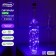 Garland “thread” 2 m Rosa with a traffic jam, IP44, silver thread, 20 LED, purple glow, fixing, solar battery