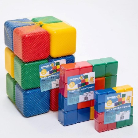 A set of colored cubes, 25 pieces, 12 × 12 cm-10
