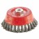 Matrix Ushm brush, d = 125 mm, M14, cup, twisted wire 0.8 mm