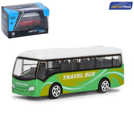 Metal bus "Intercity", scale 1:64, green color