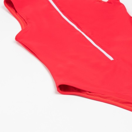 Women's swimsuit Minaku with a zipper, red color, size 48-11