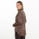 Female blouse, coffee color, zebra print, rn 50