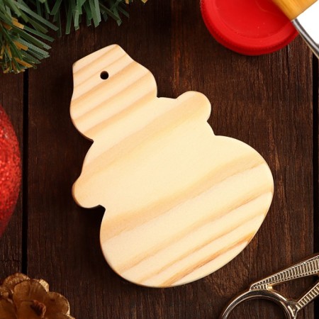 Harvesting for creativity Snowman suspension, 8.2x6.3x1.2, pine-2
