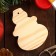 Harvesting for creativity Snowman suspension, 8.2x6.3x1.2, pine