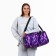 Road bag with lightning, external pocket, long belt, purple/lilac color