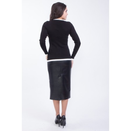 Women's skirt, size 42, black color-1