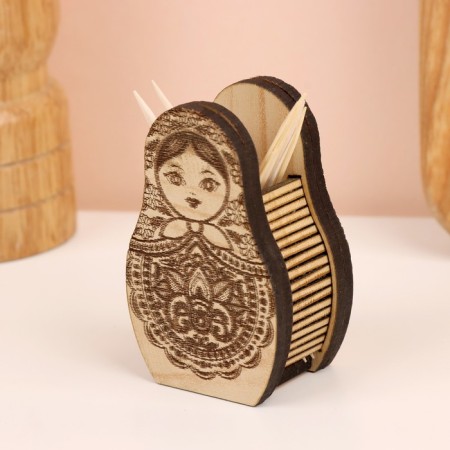 Toothpick stand "Matryoshka", 4x6x3 cm-1