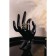 Souvenir polystone stand for jewelry "Hand" black 16.5x8 cm