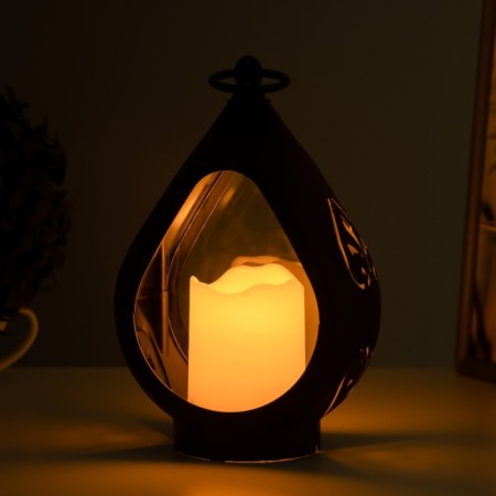 Nightlight "Middle lantern" LED from batteries 3HAAA Black 15x8.5x22 cm-2
