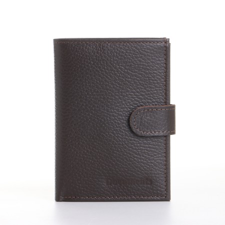Cover for autoodocuments and passports on the button, textura, brown color