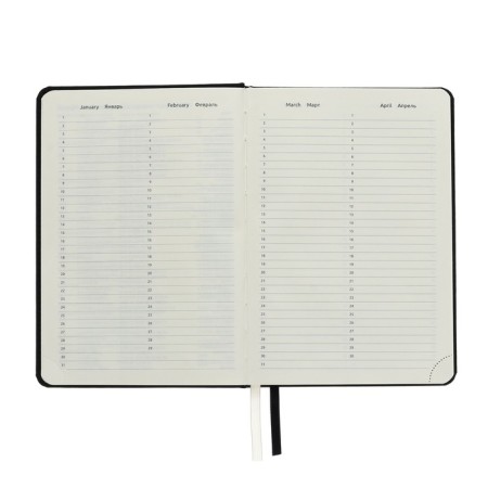 Leduced Diary A5, 160 sheets, Devente.emblem, firm cover of artificial leather with foam rubber, lies, block 70 g/m2, black-4