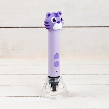 3D handle of tigernok, work with PLA plastic, USB power cable, purple-1