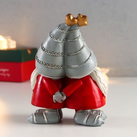 Souvenir Polystone "Grandfather Frost Back to the back" 12.5x6x9.5 cm-3