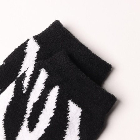 Women's socks "Zebra", black/white color, size 36-40-1