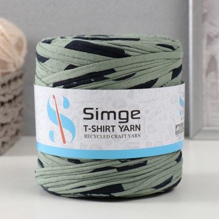 Knitted yarn secondary 90% cotton, 10% p/e, 100m/450 ± 50 g (camouflage)